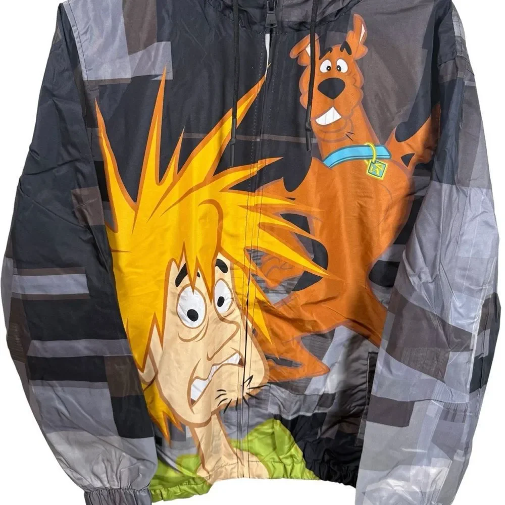 NWT Members Only Scooby Doo Windbreaker Unisex- Black & Gray Size Medium